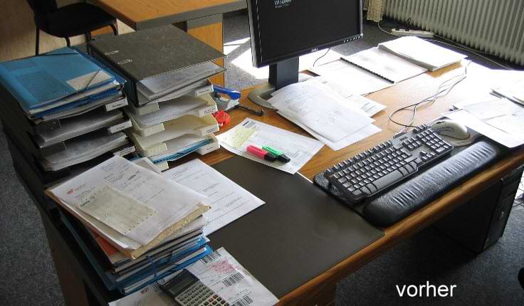 Chaos auf dem Schreibtisch